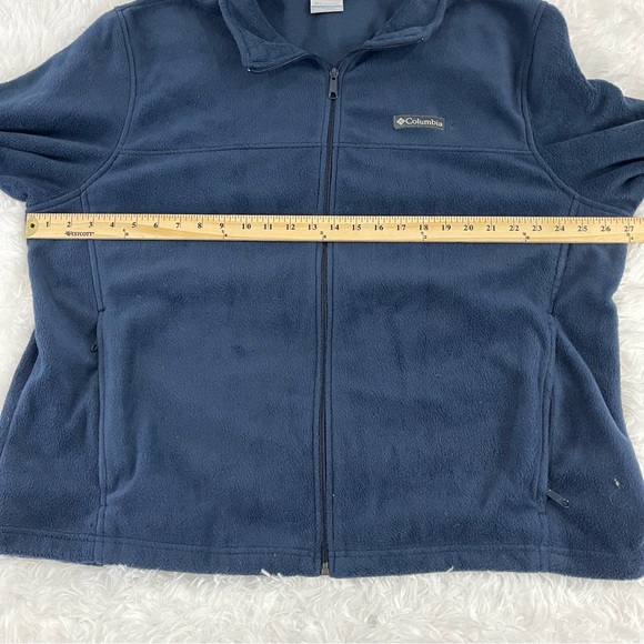 Columbia Fleece Jacket Men’s Size XXL Full Zip Navy Blue - Picture 5 of 7